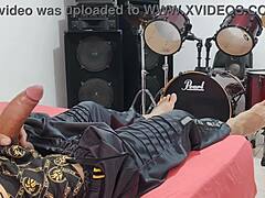 Latino stud masturbates on camera