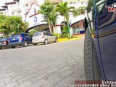 German tourist gets a blowjob from a Mexican hooker