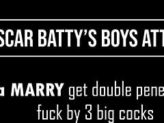 Big black cock and double penetration action with Lua