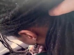 Beautiful black and white homemade video of an amateur giving blow job
