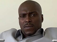 Beautiful Lexington Steele gets a deep throat blowjob