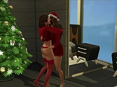 What's Behind That Christmas Morning Shemale Fuck Session Surprise?