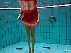Deniska’s Daring Underwater Naked Teen Tease