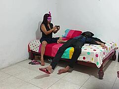Cuckold Departs While They Touch For Pleasure
