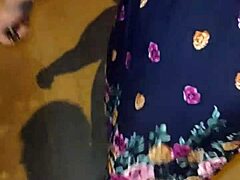 What's behind this mature peruvian's street tease?