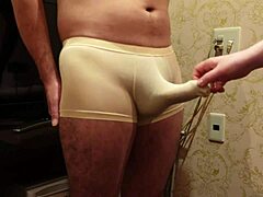 Harsh Cock Rubbing Ends in Weak Cumshot