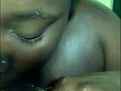 dark babe makes huge cock bust fast