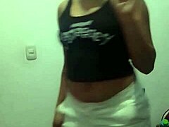 Peruvian beauty Arlette dances in bedroom flaunting her juicy black ass for roommate 😏