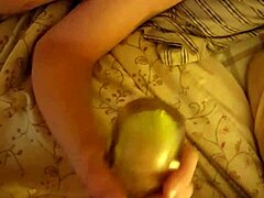 Milf jerking me hard with a stroker