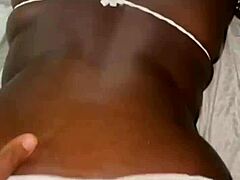 Bigass milf gets her clothes ripped and wet pussy worshiped by ex boyfriend in doggystyle. he finishes with dripping creampie after blowjob.