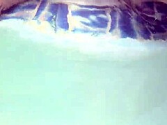 Underwater creampie with a daring dildo twist