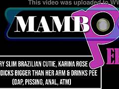 Slim Brazilian Karina Rose Takes Monster Dicks