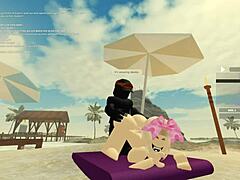 blonde’s daring roblox anal tease