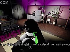 Girl's addiction to massive cock in roblox