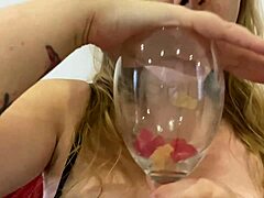 My curvy milf’s gummy bear swallow fetish obsession