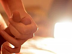 One finger stroking builds up to a surprising one finger cumshot finish.