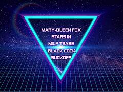 Milf teases and sucks black cock in free promo with Mary Queen Fox