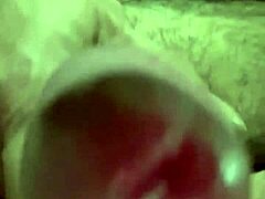 Hey, watch me play with foreskin and balls, shooting load into camera!