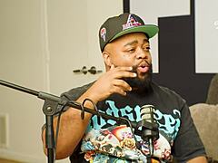 Man, I seen Curlyrican gettin slammed hard mid-podcast, no lie!