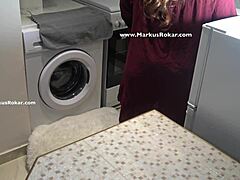 Stupid Maid Stuck in Washing Machine: Latina Milf's Huge Ass Exposed