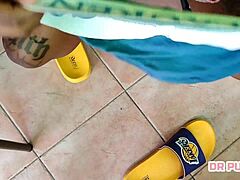 handjob and cum blast on big african lover tits slow motion 😍