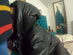 Wow, horny slut Milfycalla takes deep face fucking and doggy-style in down-jacket fetish!