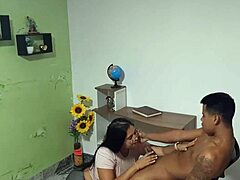 Stepsister Deepthroats Big Black Cock with Intense Sucking and Orgasm