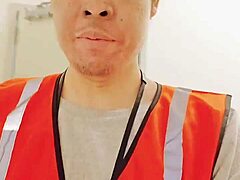Amateur Asian Walking Outdoors During Work