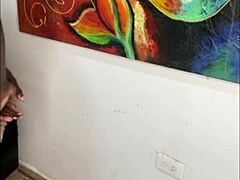 Curious latino guy shows off his homemade amateur skills in intriguing display
