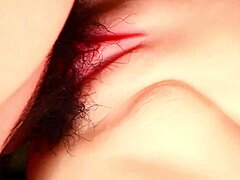 Savoring the wet, beautiful vagina's inviting moisture in close-up anal play