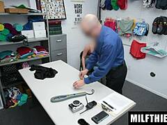 Hot milf Lisey Sweet caught stealing lingerie, now facing consequences.