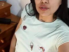 She demonstrates squirting in homemade video