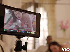 Charlotte Sins hooks up roughly with big cock for face fucking and riding