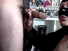 this latina babe sucks a massive 20cm argentinian cock. she worships her stepbrother's huge tool with passion.