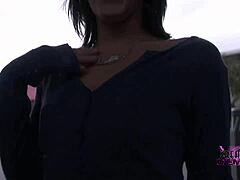 Damn! Brandy Flashes Her Hot Pussy in Public!