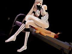 this 3d hentai features seaport hime in a ruined orgasm scene