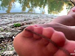 My Cute Feet Rubbing In Nude Tights By Autumn River