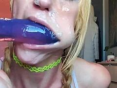 i watch vanessa hastings get her face covered in spit while deepthroating a dildo in this messy fetish scene. it's so dirty and intense.