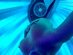 Join me for hot big tits play in tanning bed!