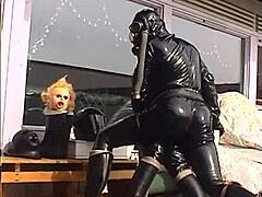 horny retro rubber shiny outfit xxl