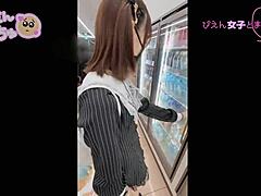 Japanese amateur girl screws older guy for boyfriend's debt after drinking