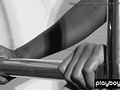 skinny ebony ballerina jahla pope STRIPS NAKED during intense daily workout.