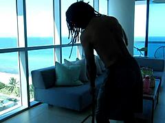18yo teen interracial threesome with Latina and tiny Filipina. South Beach Airbnb shoot in Miami BTS!