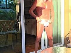 i always take thongs on vacation and stretch on the balcony