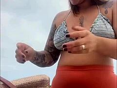 I'm at the beach, swollen and wet, ready for some action!