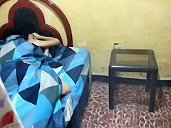 Spying on Maid Changing Clothes Turns into Quick Bedroom Action