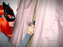 ginger girl stumbled on a gloryhole and gave it a try