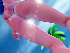 Teddy Bear Dances in Bikini