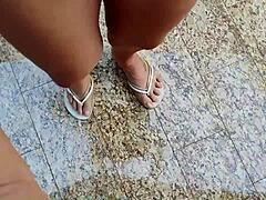 She knelt, now she’s gotta pray. This married Brazilian slut eagerly sucks her man’s hard rod!