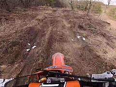Dirtbike Ride Turns Wild with Intense Cock Sucking Action